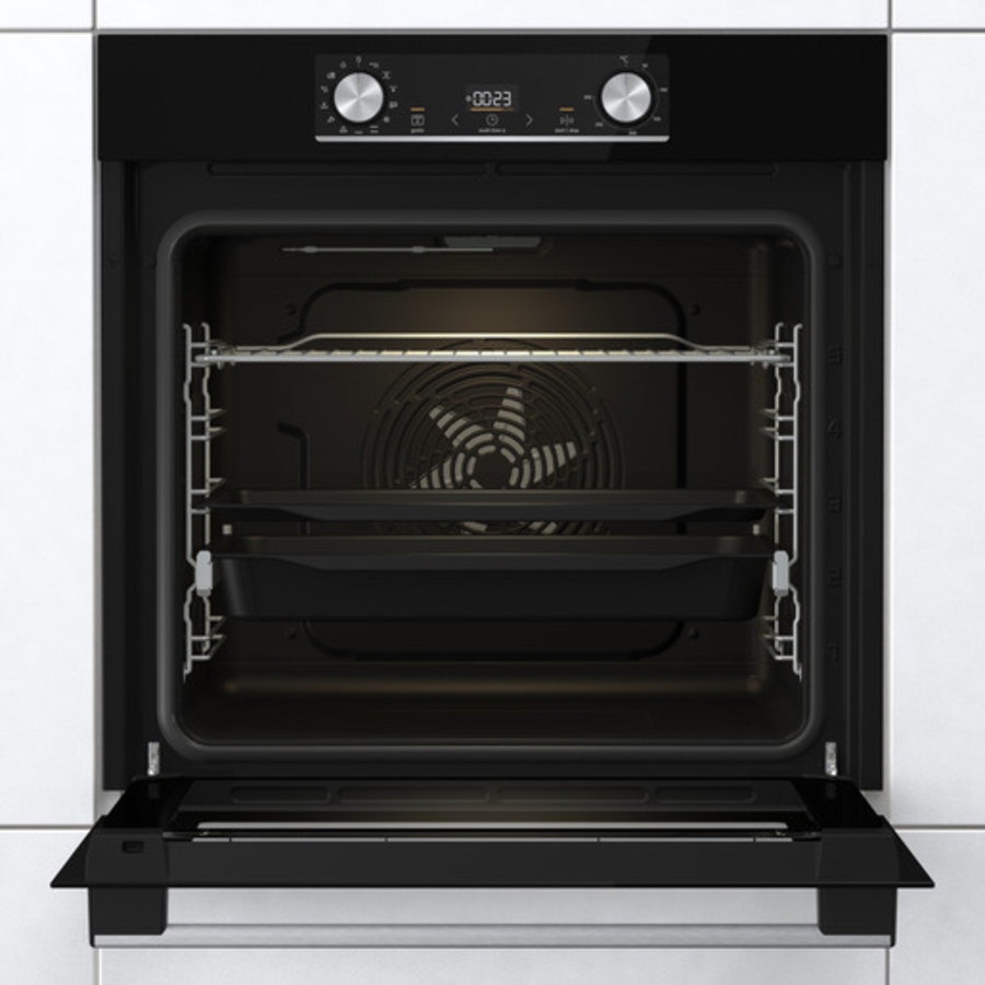 Gorenje BOSX6737E06BG Einbauherdset Schwarz mit Glaskeramikkochfeld ECT43X