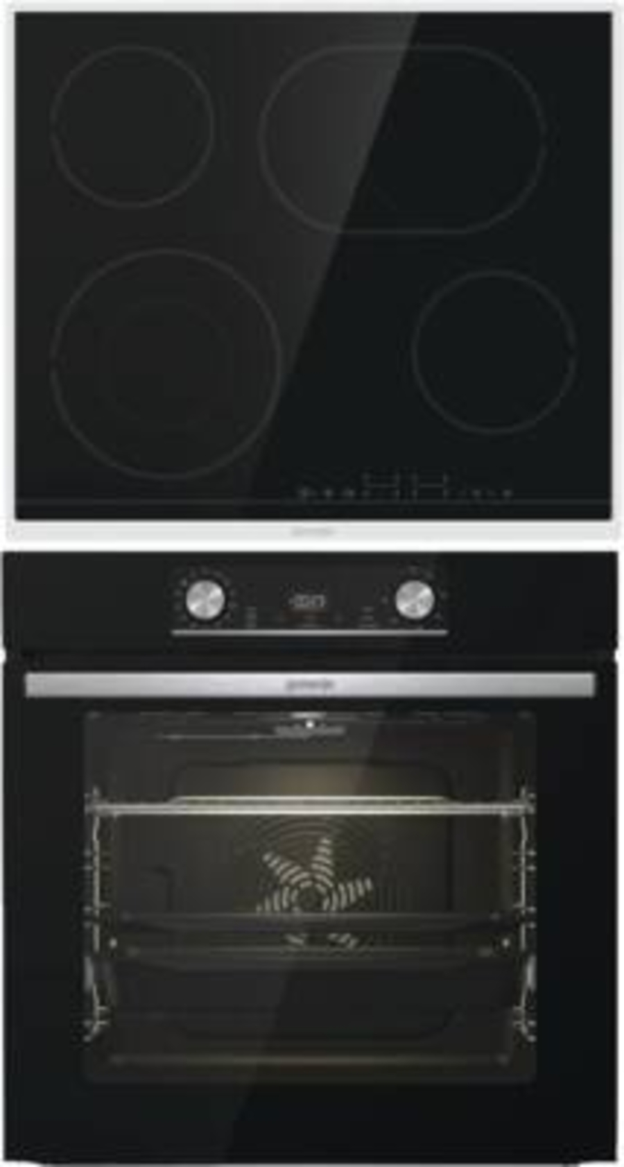 Gorenje BOSX6737E06BG Einbauherdset Schwarz mit Glaskeramikkochfeld ECT43X