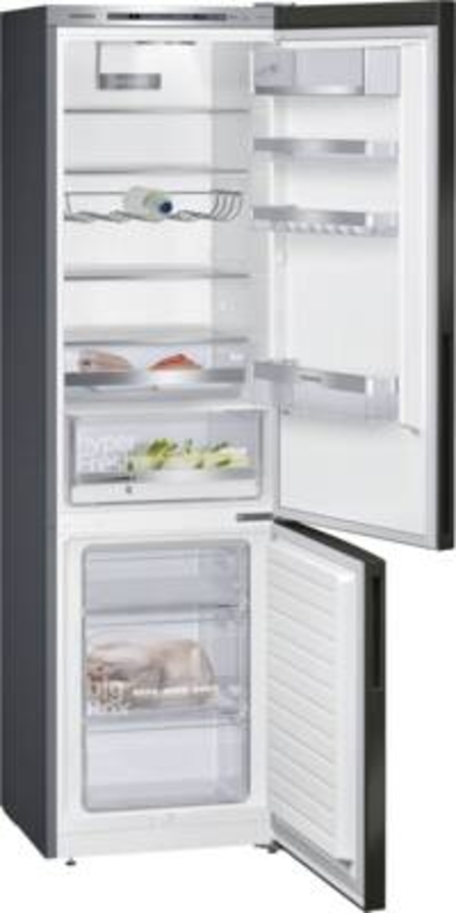 Siemens KG39E8XBA IQ500 Kühl-GefrierKombination mit Gefrierfach  ,201cm edelstahl schwarz  EEK:B 