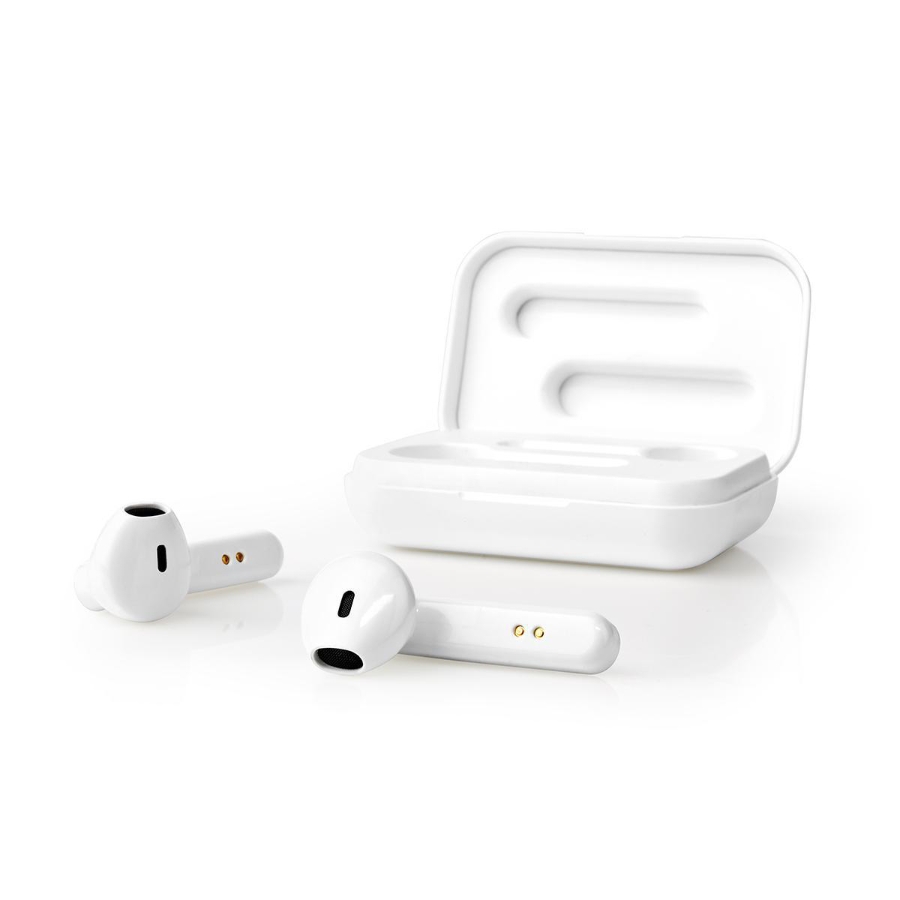 Nedis HPBT2052WT Vollständig drahtlose Kopfhörer Bluetooth®  max. Batteriespielzeit: 2.5 hrs  Berührungssteuerung 