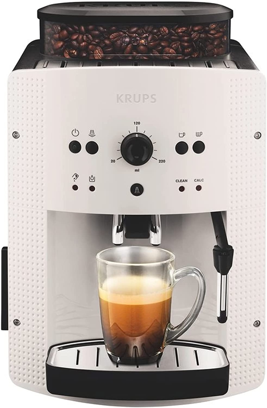 Krups EA8105 Kaffeemaschine Milchsystem mit CappucinoPlus-Düse  weiß 
