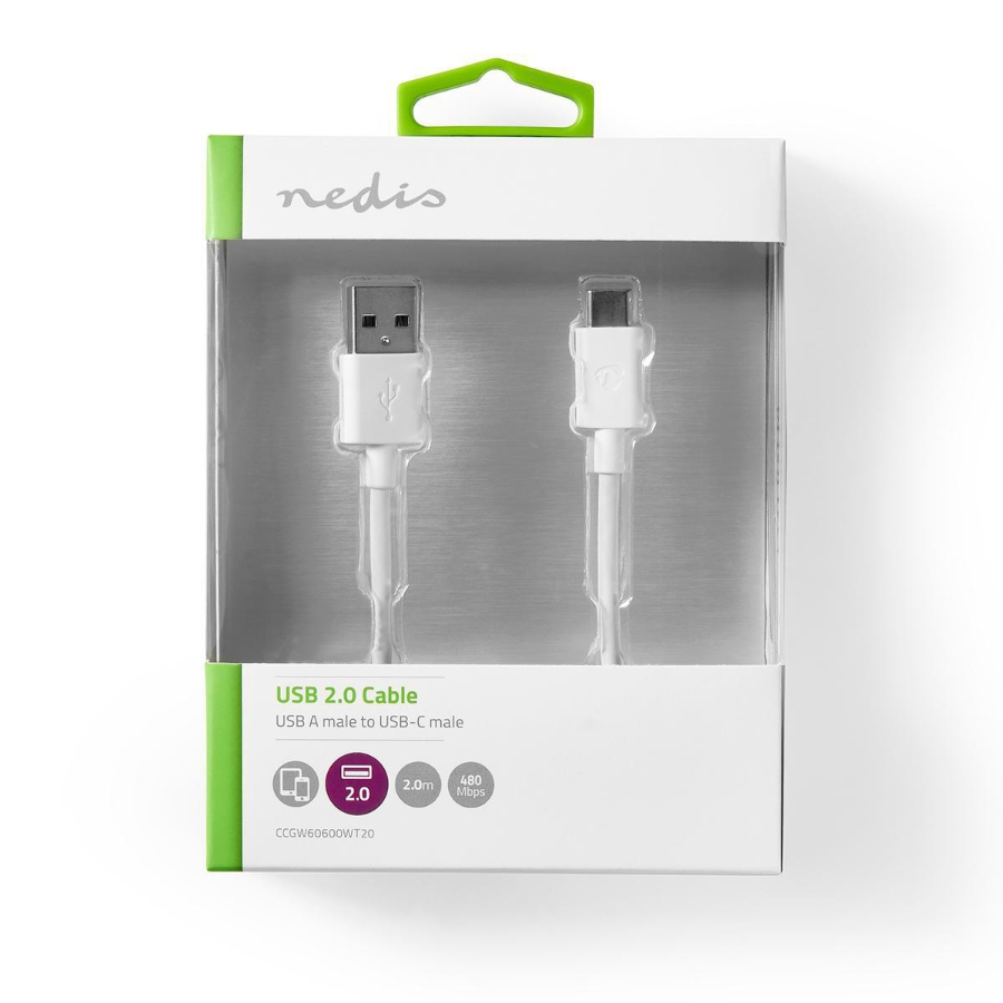 Nedis CCGW60600WT20  Cable USB 2.0 USB-C™ Male 2.00 m 