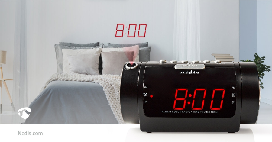 Nedis CLAR005BK  Digital-Wecker-Radio AM- und FM-Bänder - mit 20 voreingestellten Stationen 