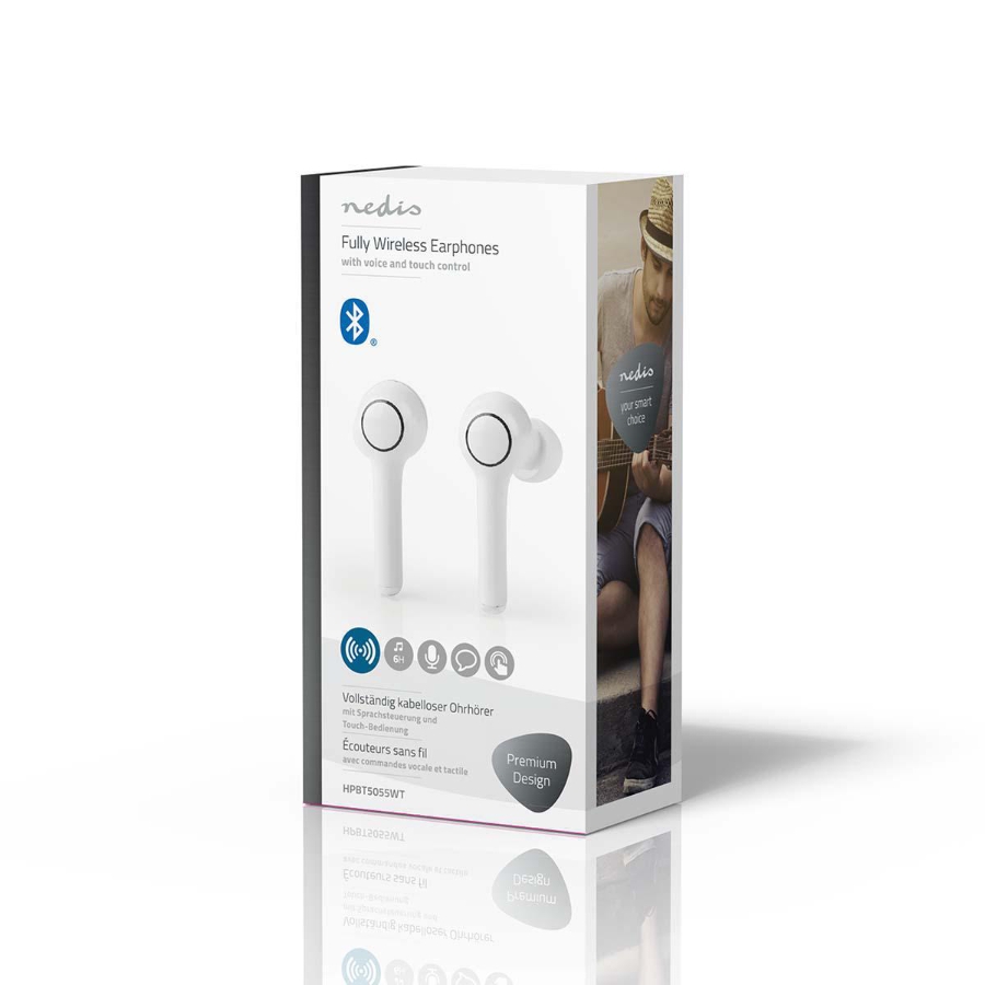 Nedis HPBT5055WT Vollständig drahtlose Kopfhörer Bluetooth® | max. Batteriespielzeit: 6 hrs |