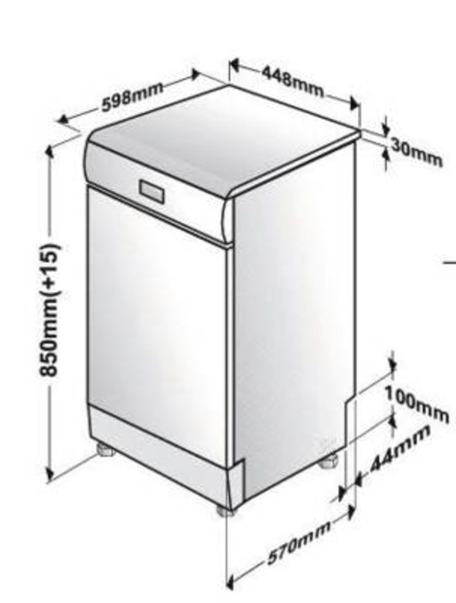 Beko DVS05024W Geschirrspüler Stand 45 cm weiß 10 Maßgedecke 