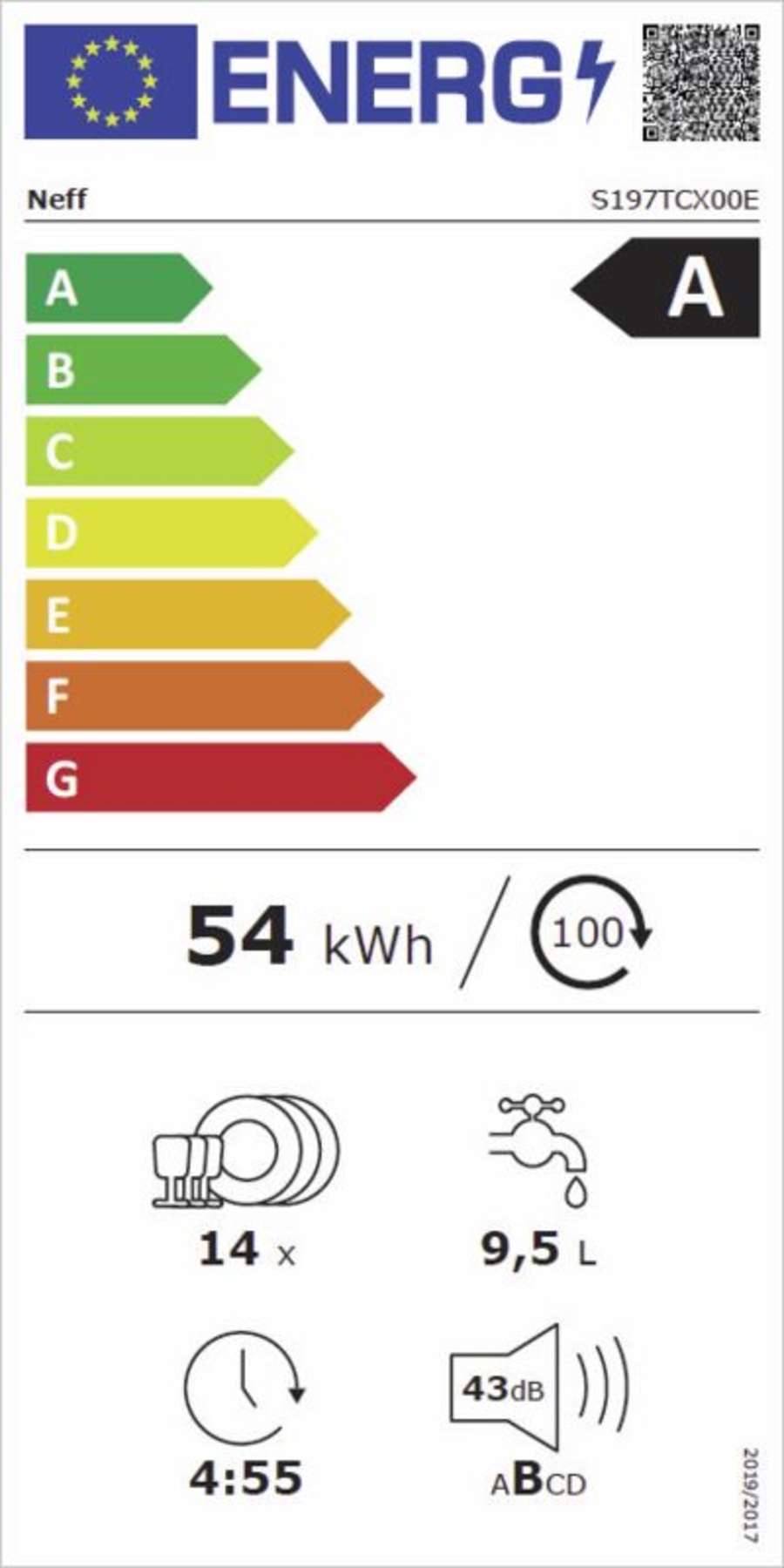 Neff S197TCX00E Geschirrspüler Einbau vollintegrierbar 60cm mit Varioscharnier(IKEA KÜCHE)und Besteckschublade