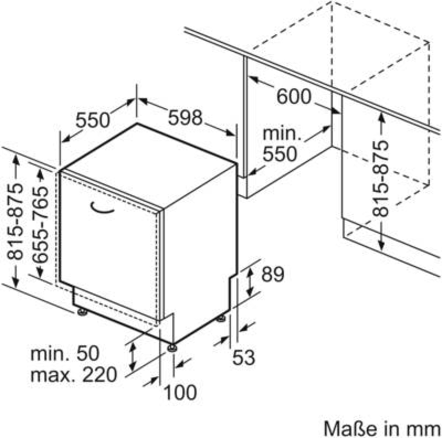 Neff S197TCX00E Geschirrspüler Einbau vollintegrierbar 60cm mit Varioscharnier(IKEA KÜCHE)und Besteckschublade