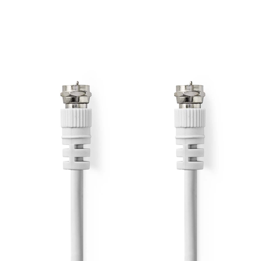 Nedis CSGP41000WT50 Satelliten- und Antennenkabel F Stecker | F Stecker | Vernickelt | 75 Ohm 