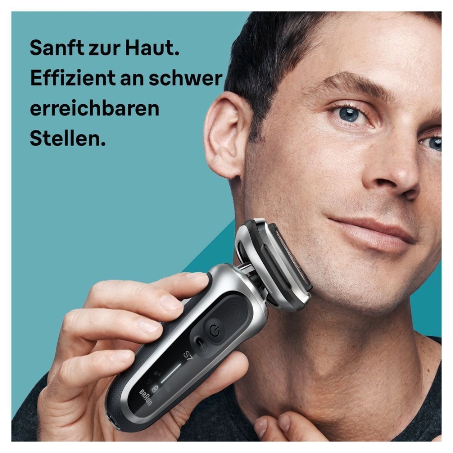 Braun Personal Care  Series 7 71-S4862cs Elektrorasierer mit 3 EasyClick-Aufsätz, Ladestation, Silber