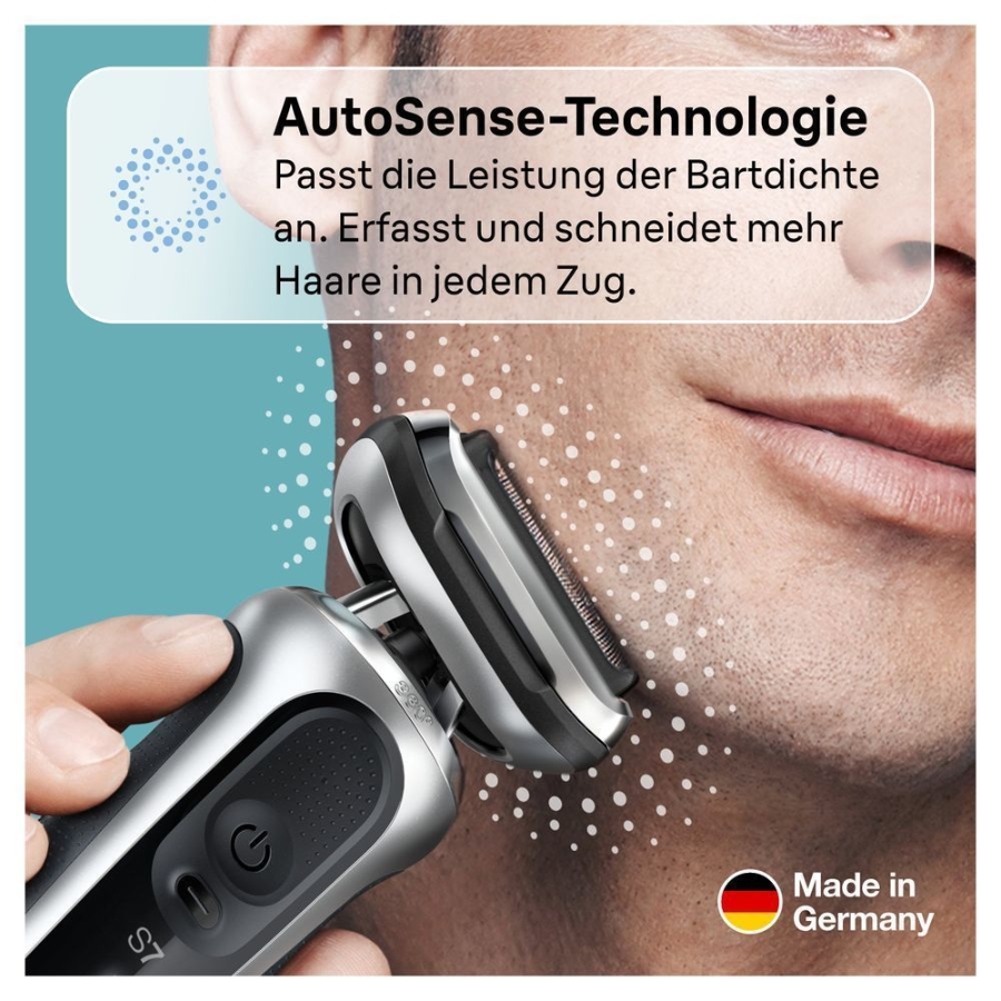 Braun Personal Care  Series 7 71-S4862cs Elektrorasierer mit 3 EasyClick-Aufsätz, Ladestation, Silber