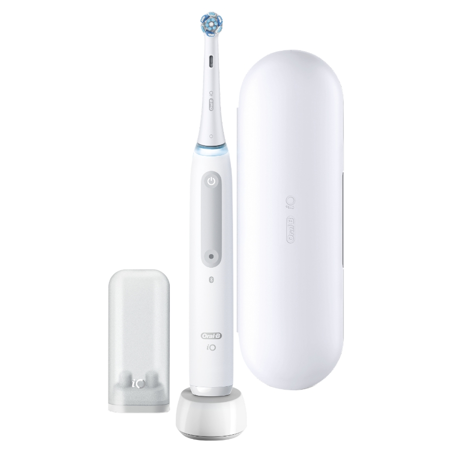 Oral-B iO Series 4 Elektrische Zahnbürste Quite White+ Reiseetui 