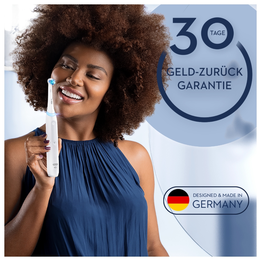 Oral-B iO Series 4 Elektrische Zahnbürste Quite White+ Reiseetui 