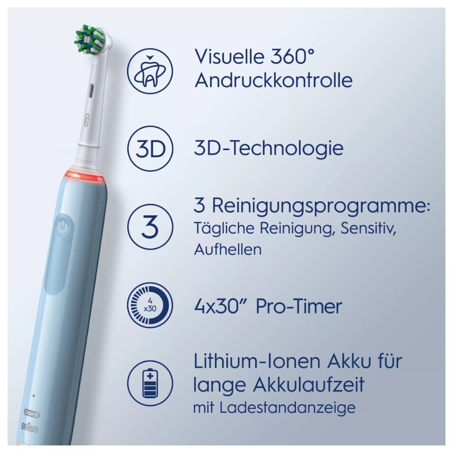 Oral-B Pro 3 3000 Elektrische Zahnbürste Blau 