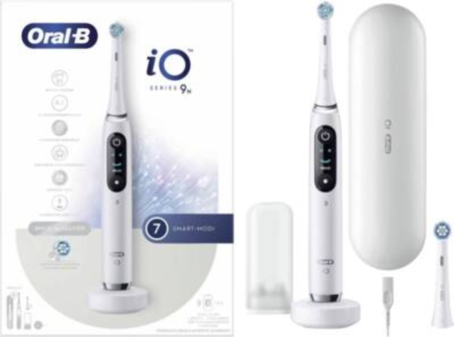 Oral-B iO Series 9 Elektrische Zahnbürste White Alabaster 