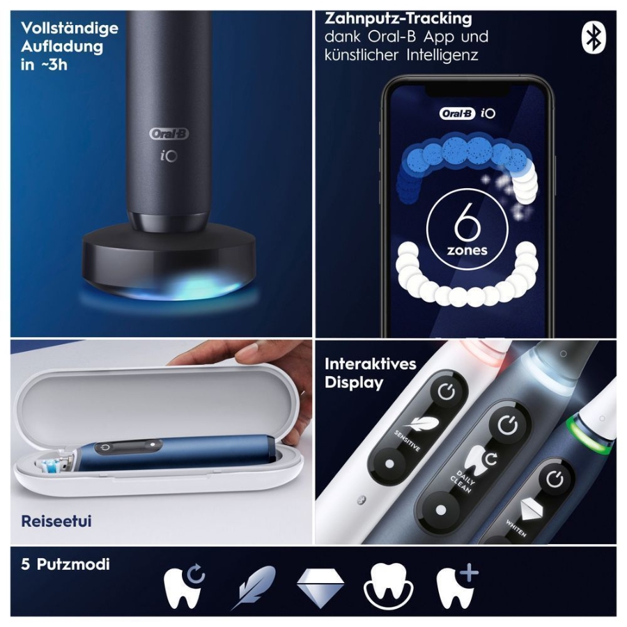 Oral-B iO Series 7 Elektrische Zahnbürste Sapphire Blue 