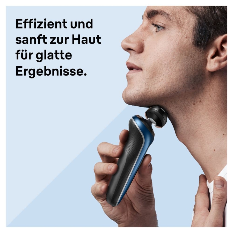 Braun Personal Care Series 6 61-B7200cc Elektrorasierer mit Präzisionstrimmer, Reinigungsstation, Blau