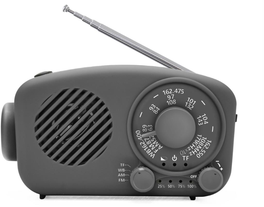 Nabo Emergency One schwarz Notfall Solar- Kurbelradio