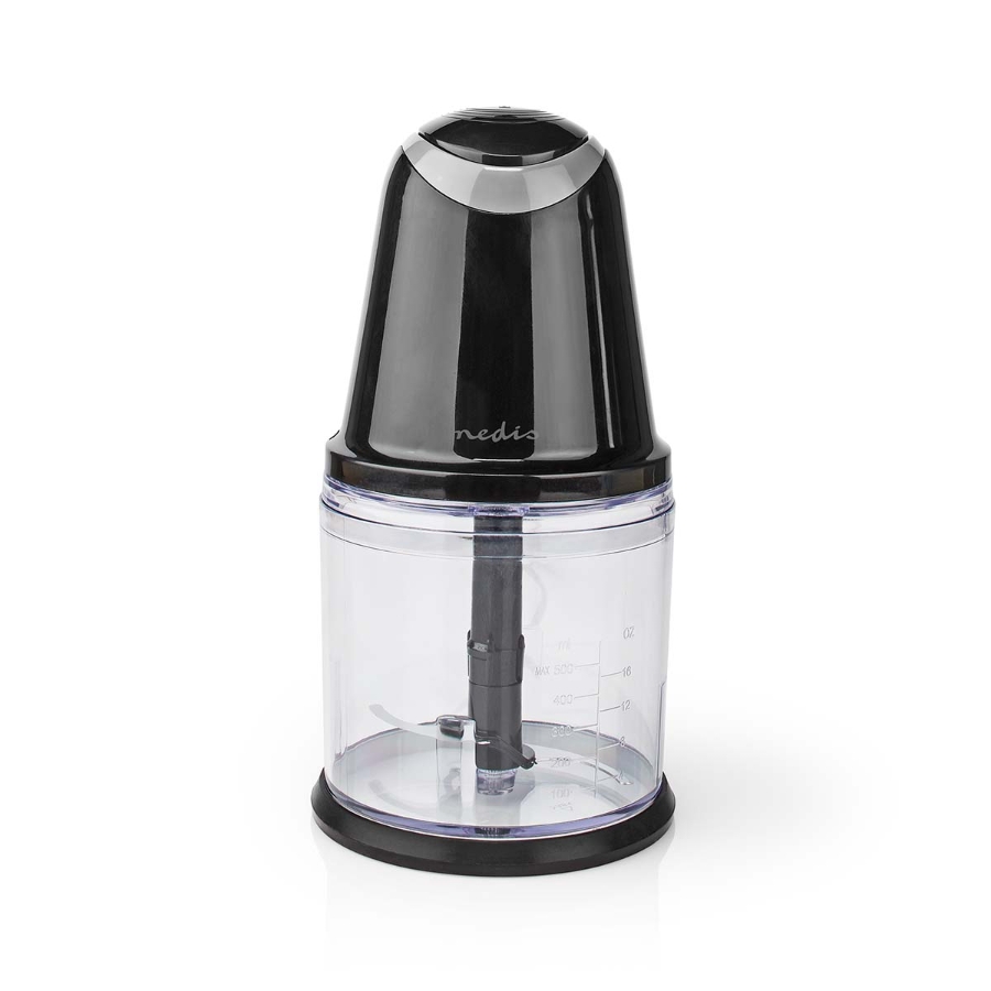 Nedis KAMC200CBK Zerkleinerer für Lebensmittel 260 W | 0.5 l | Plastik | 2- Geschindigkeit | Schwarz