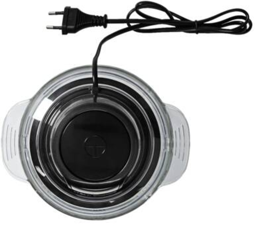 Nedis KAMC300CGY Zerkleinerer für Lebensmittel 500 W | 1 l | Glas | 1-Speed | Schwarz / Silber