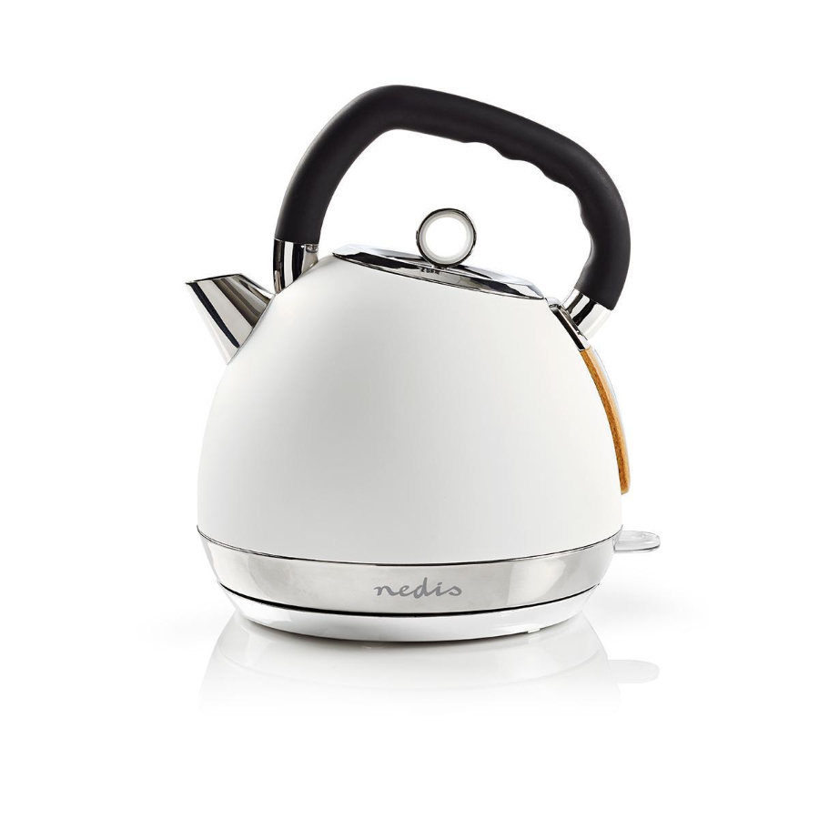 Nedis KAWK520EWT Wasserkocher 1.8 l | Soft-Touch | Weiss  | Um 360 Grad drehbar