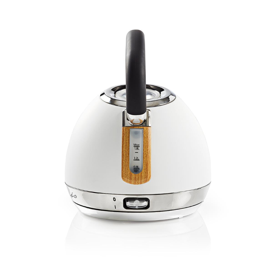 Nedis KAWK520EWT Wasserkocher 1.8 l | Soft-Touch | Weiss  | Um 360 Grad drehbar