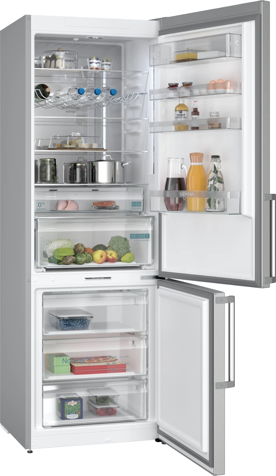 Siemens KG49NAICT Kühl-Gefrier-Kombination  HxB:203 x 70 cm Inox-antifingerprint