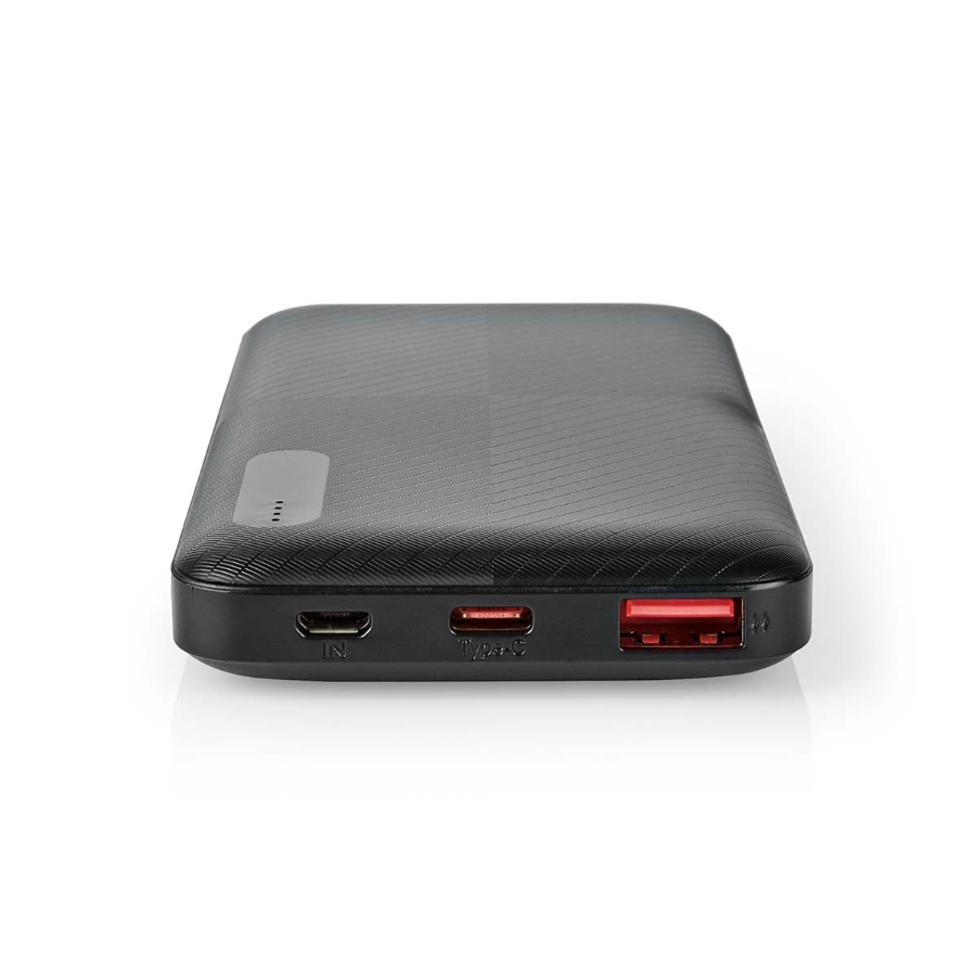 Nedis UPBKPD10000BK  Powerbank 10000 mAh | 2x 3.0 A | Anzahl der Ausgänge: 2 