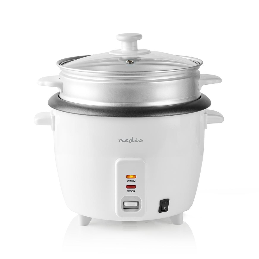 Nedis KARC15WT Reiskocher 1.5 l | 500 W |  Herausnehmbare Schüssel | Automatische Abschaltung
