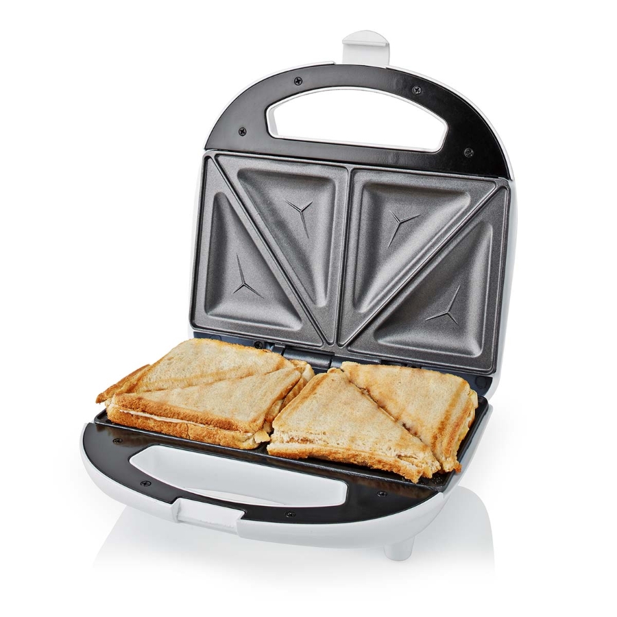 Nedis KASM110FWT Sandwichmaker 700 W | 20.5 x 12 cm | 