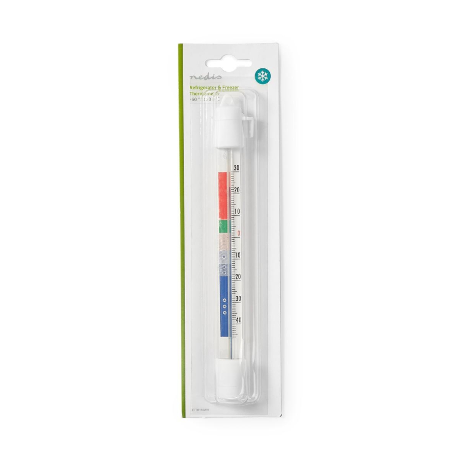 Nedis FFTH110WH Analog Kühlschrank und Gefrierschrank Thermometer Analog | -50 bis 30 °C