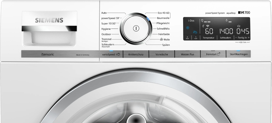 Siemens WM14VK93 iQ700, Waschmaschine, Frontlader, 9 kg, 1400 U/min. EEK:A