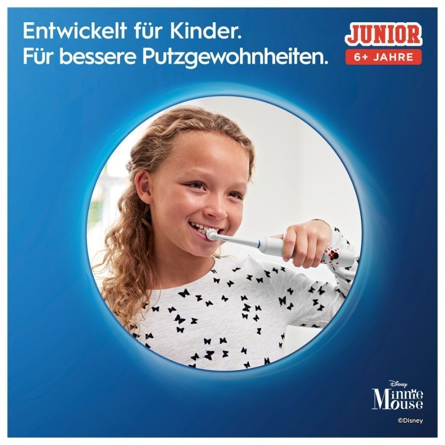 Oral-B Junior Minnie Mouse Elektrische Kinderzahnbürste Weiß 