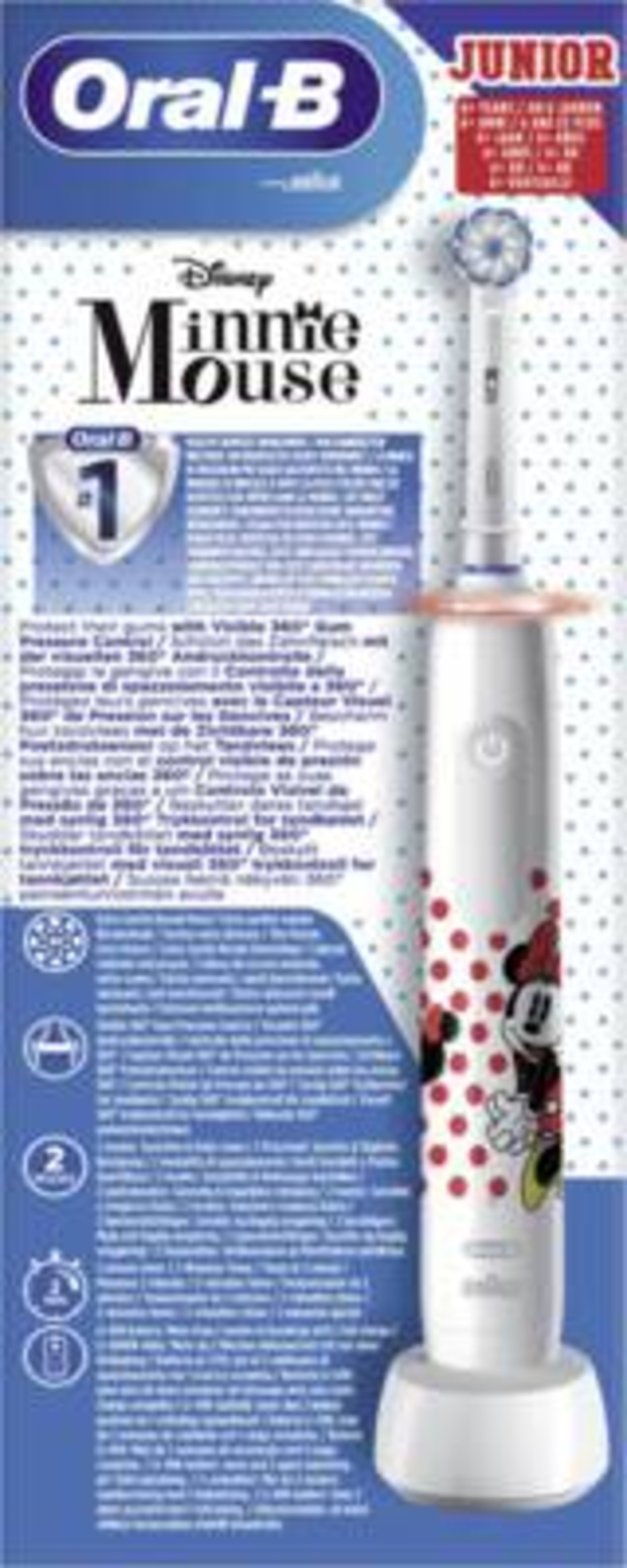 Oral-B Junior Minnie Mouse Elektrische Kinderzahnbürste Weiß 