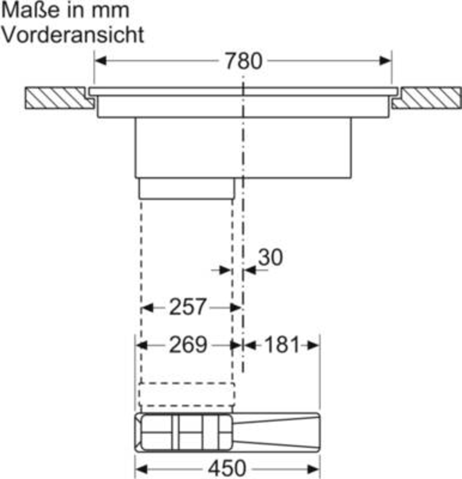 Siemens EX801LX57E Induktionskochfeld Autark mit Kochfeldabzug rahmenlos, flächenbündig, schwarz 