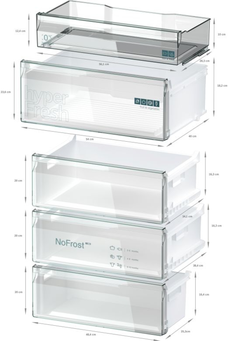 Siemens KG49N2IDF Kühl-Gefrier Kombination NoFrost inoxLook 70cm
