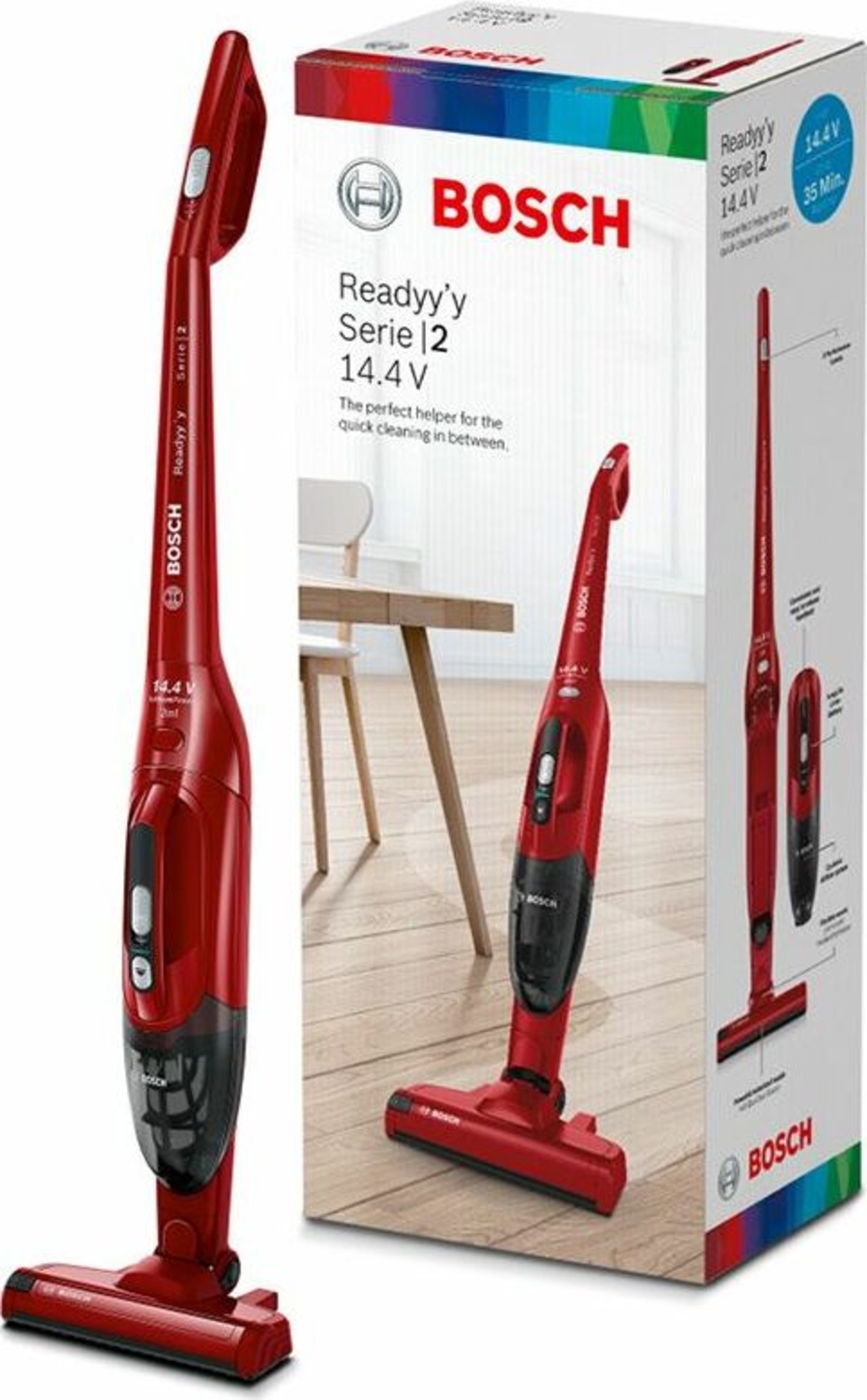 Bosch BBHF214R Serie 2 Readyy'y 14.4V Akkuhandstaubsauger 