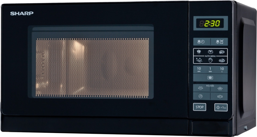 Sharp R242BKW Mikrowelle 20L 800W schwarz 