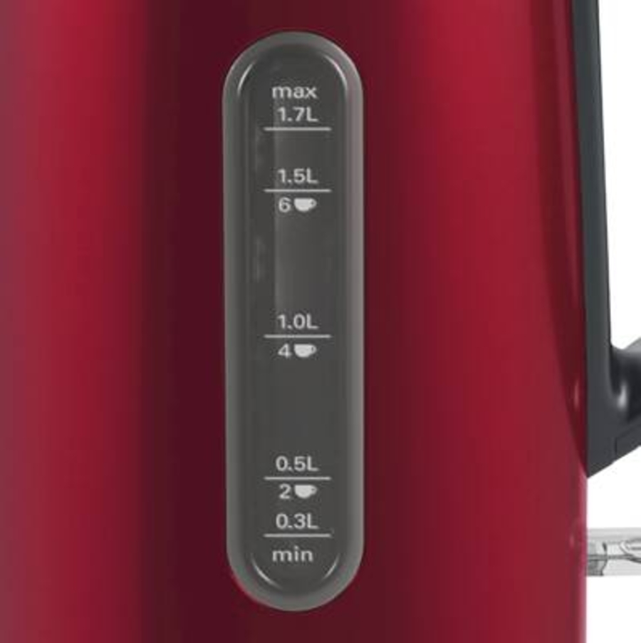 Bosch TWK4P434 DesignLine Wasserkocher  Rot-Schwarz
