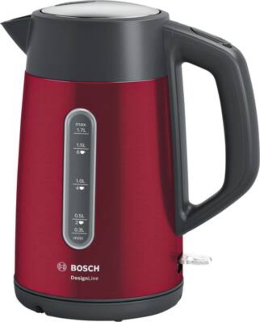 Bosch TWK4P434 DesignLine Wasserkocher  Rot-Schwarz