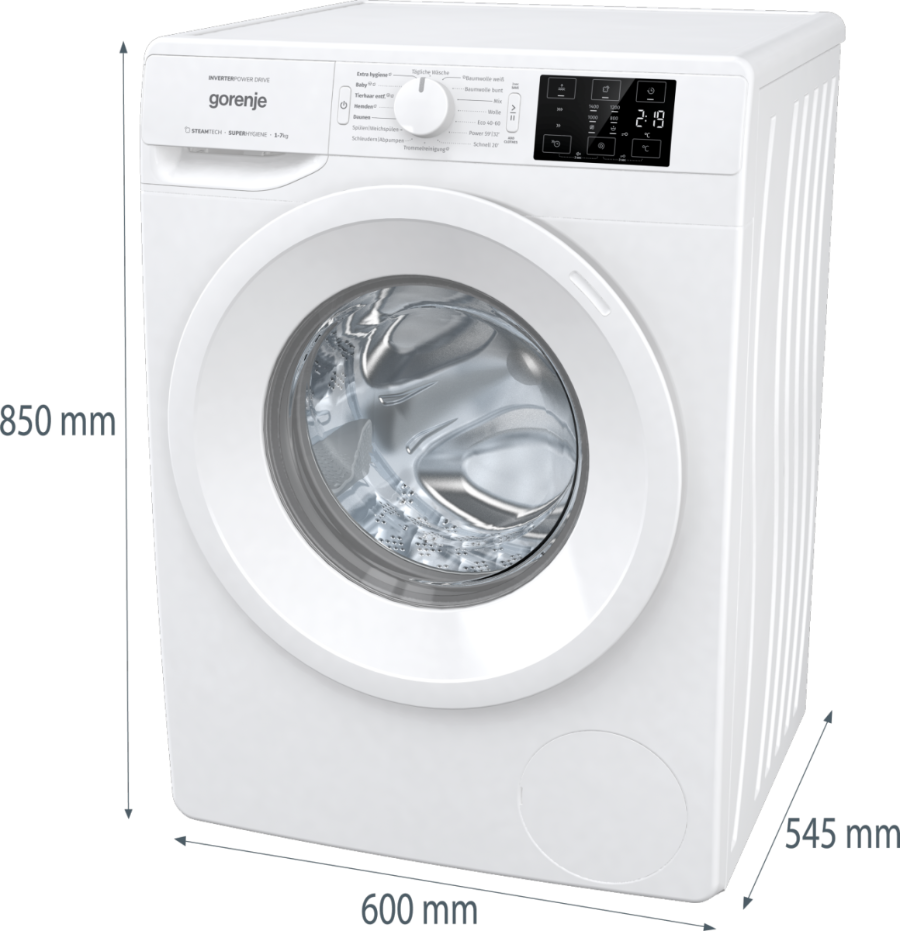 Gorenje WNEI74ADPS Waschmaschine Stand 60 cm weiß 7kg 