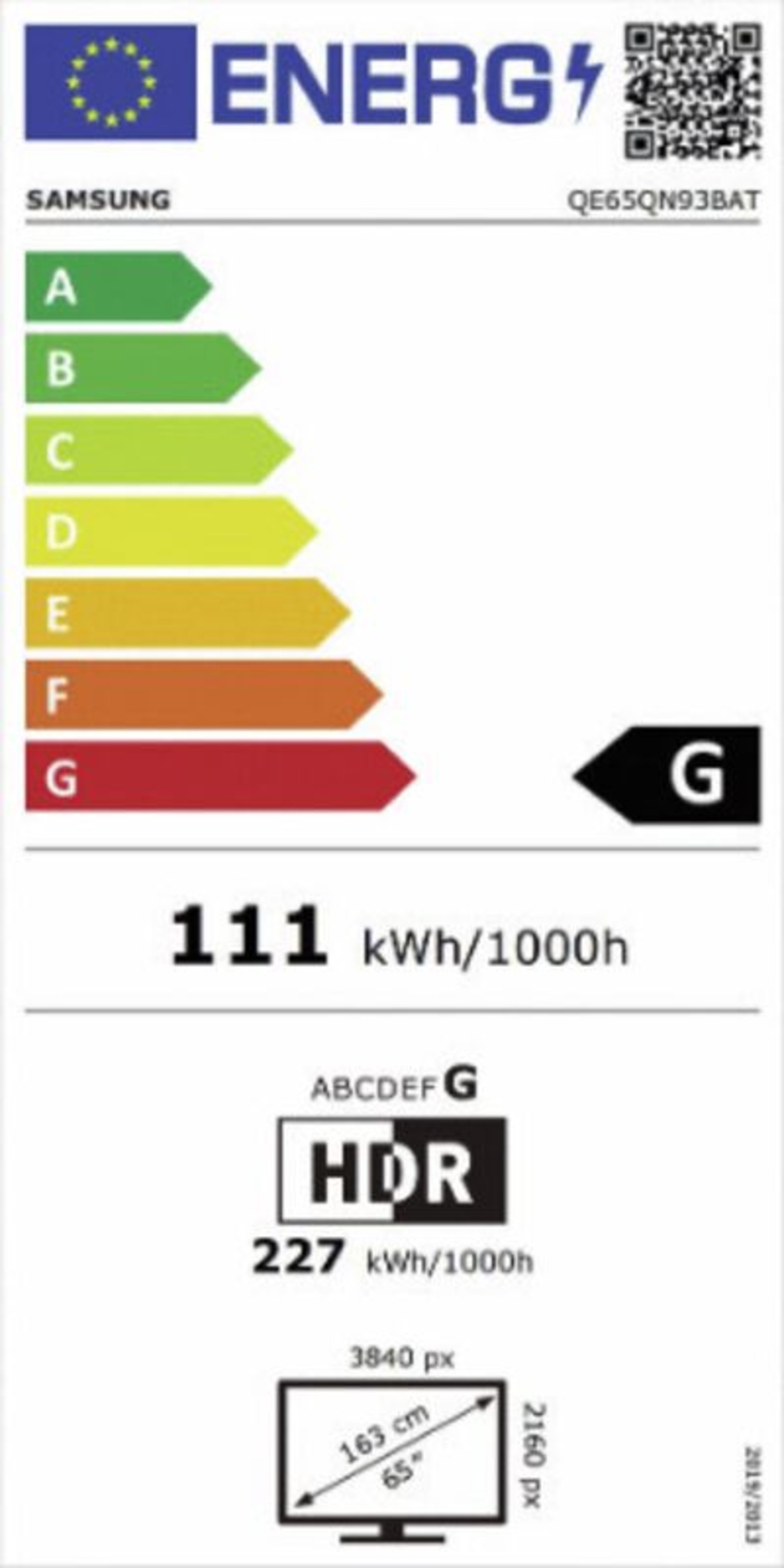 Samsung QE65QN93BATXXN Fernseher Neo QLED 4K UHD Carbon-Silber