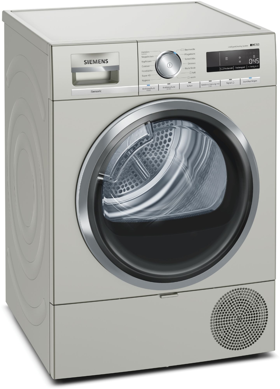 Siemens WT47XMS1 Wärmepumpentrockner Silber-Inox 8kg A+++ 