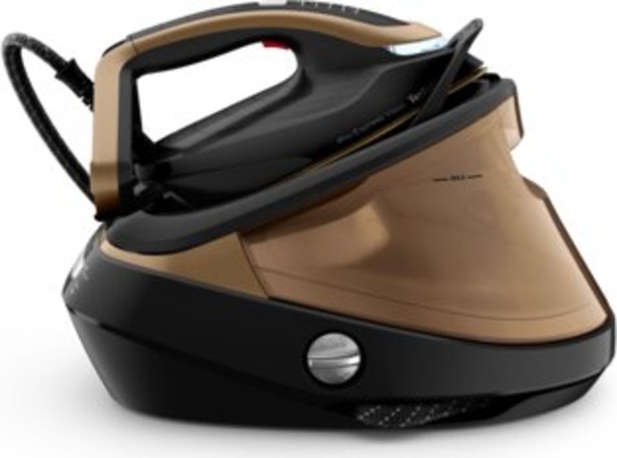 Tefal GV9820 Pro Express Vision Dampfbügelstation Schwarz/Braun Smart LED-Leuchte am Bügeleisen, leistungsstarker 9-Bar
