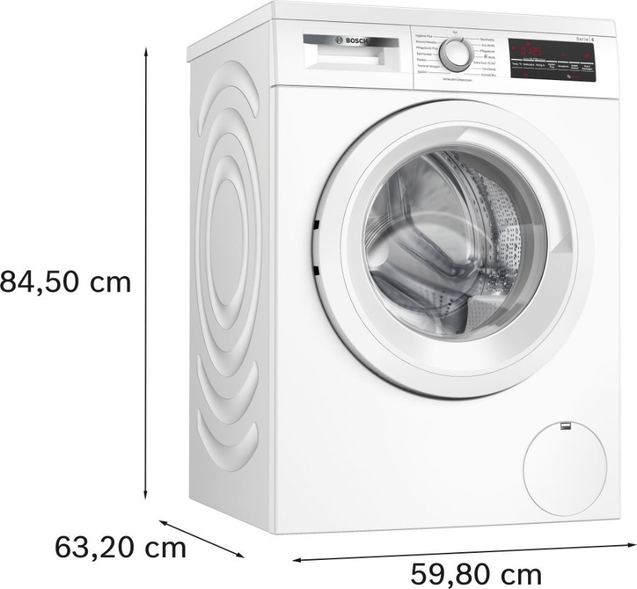 Bosch WUU28T21 Waschmaschine Stand 9kg, 1400U/min unterbaufähig weiß