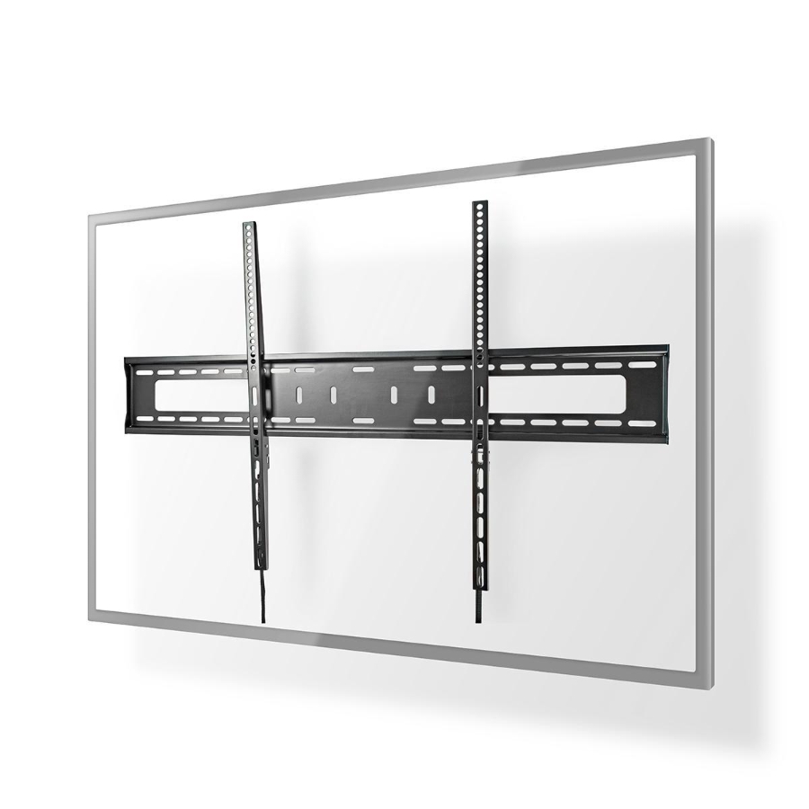Nedis TVWM2070BK Feste TV-Wandhalterung 60 - 100 " | maximal 75kg Minimaler Wandabstand: 30.5 mm | Metall / Stahl | Schwarz