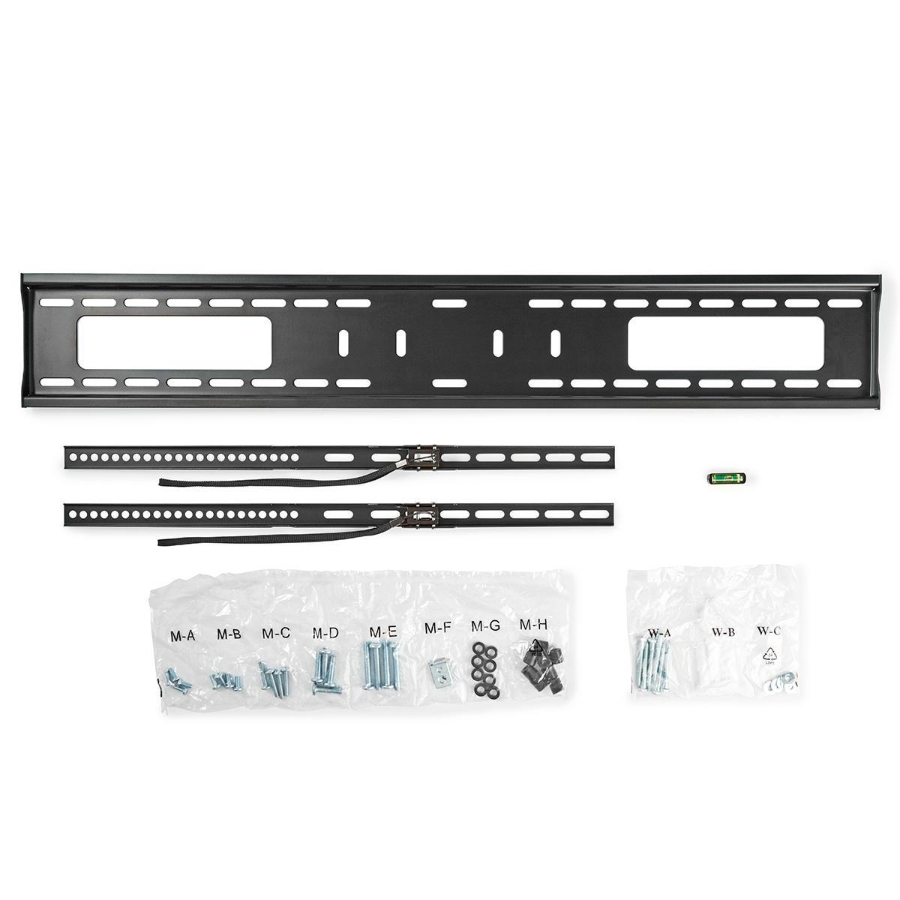 Nedis TVWM2070BK Feste TV-Wandhalterung 60 - 100 " | maximal 75kg Minimaler Wandabstand: 30.5 mm | Metall / Stahl | Schwarz