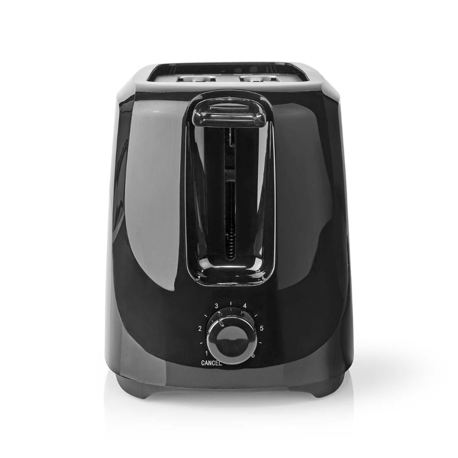 Nedis KABT150EBK Toaster 2 Steckplätze | Bräunungsstufen: 6 | Schwarz