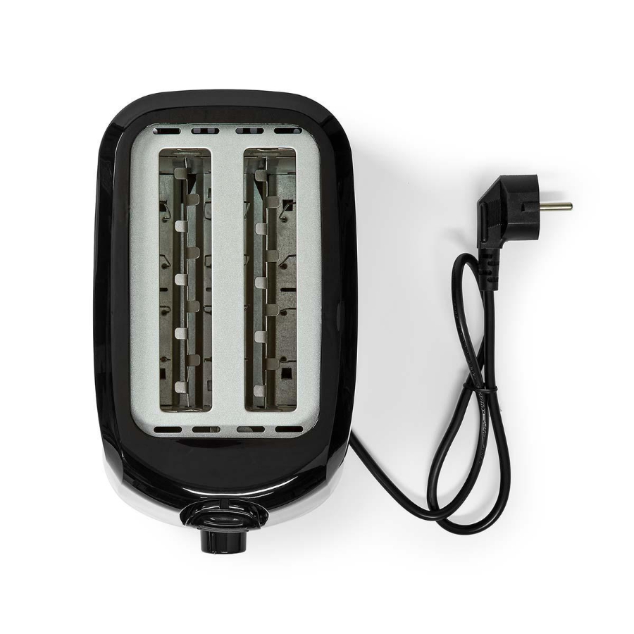 Nedis KABT150EBK Toaster 2 Steckplätze | Bräunungsstufen: 6 | Schwarz