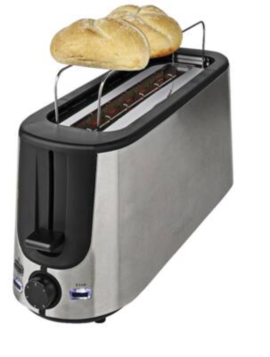 Nedis KABT310EAL Toaster Edelstahl Serie | 1 Steckplätz | Bräunungsstufen: 6 