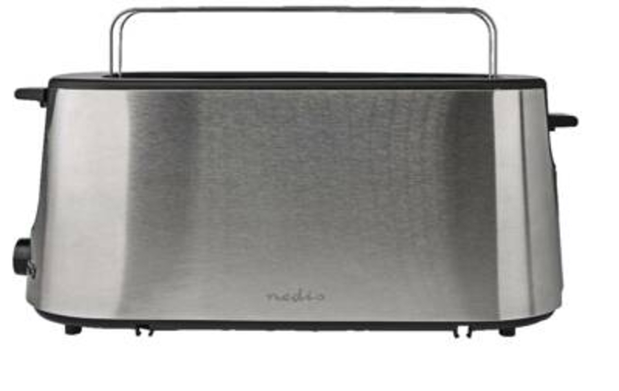 Nedis KABT310EAL Toaster Edelstahl Serie | 1 Steckplätz | Bräunungsstufen: 6 
